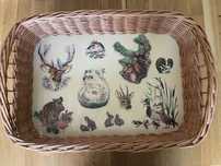 Taca wiklinowa decoupage