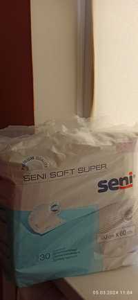 Пелюшки одноразові seni soft super пеленки одноразовые