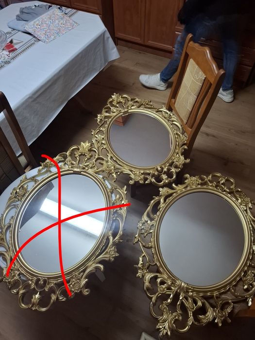 Lustro dekoracyjne złote