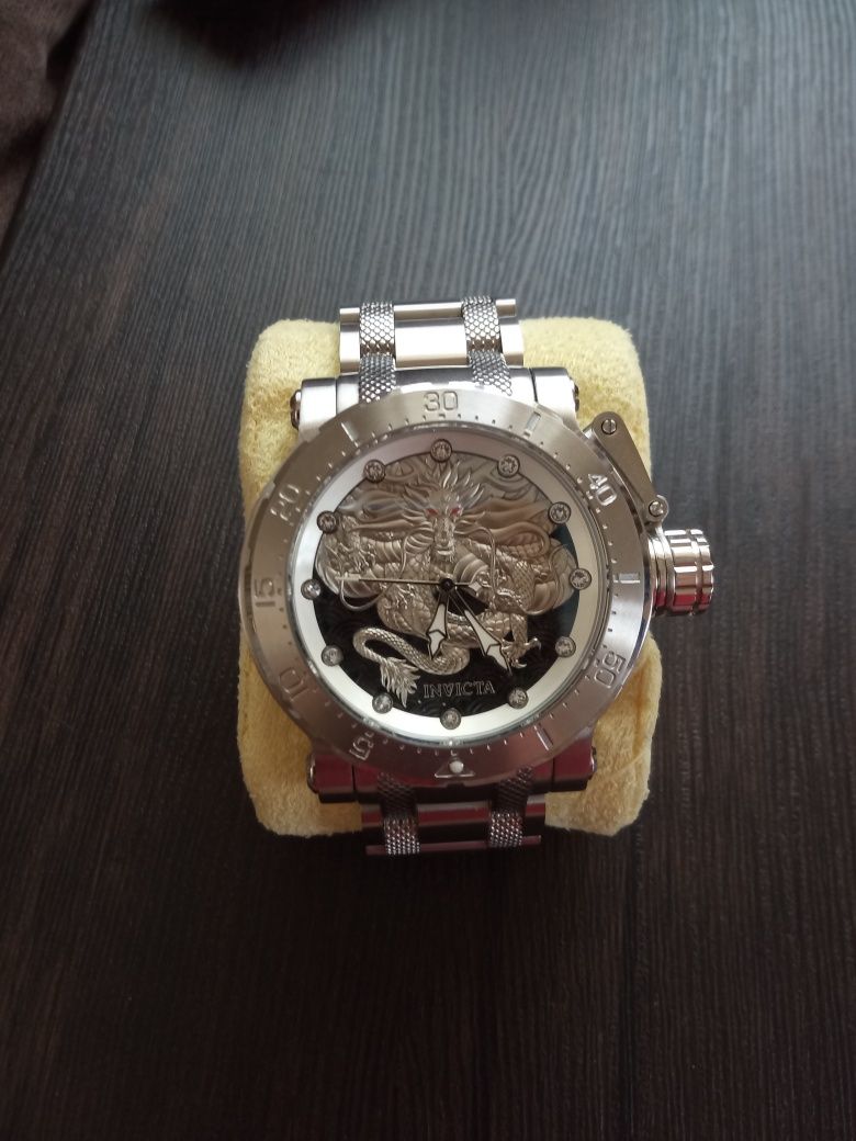 Invicta Coalition Forces Dragon Silver Tone Steel 52mm Automatic