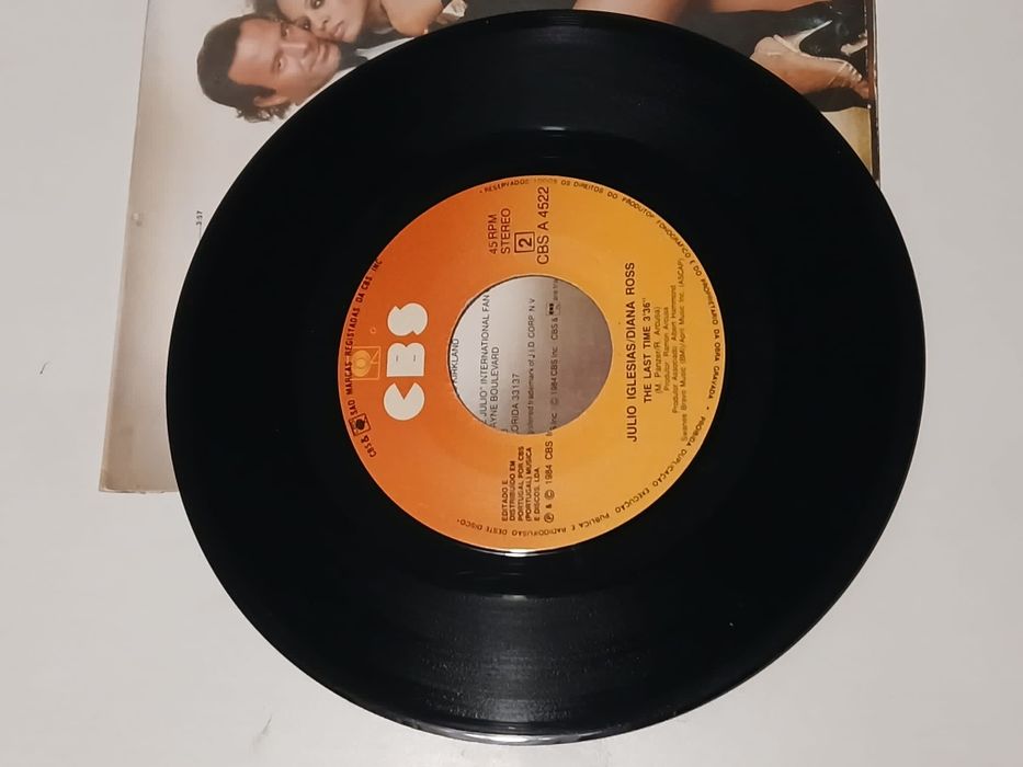 Disco 45' Julio Iglesias e Diana Ross