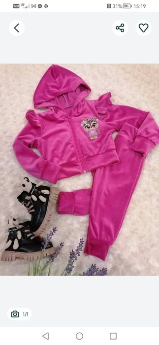 Śliczny dresik dla dziewczynki