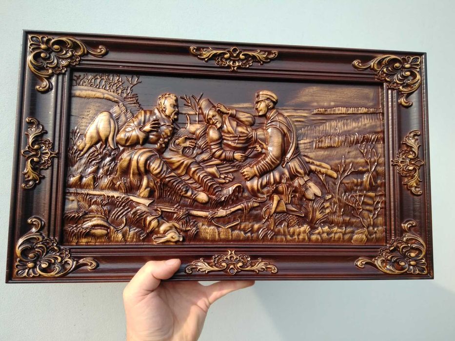 Пано різьба по дереву картина з дерева