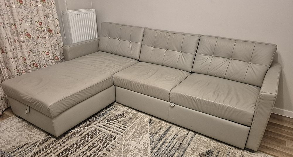 Narożnik skórzany , Sofa skórzana 257 cm( S) x 85 cm (W)× 92 cm ( G)