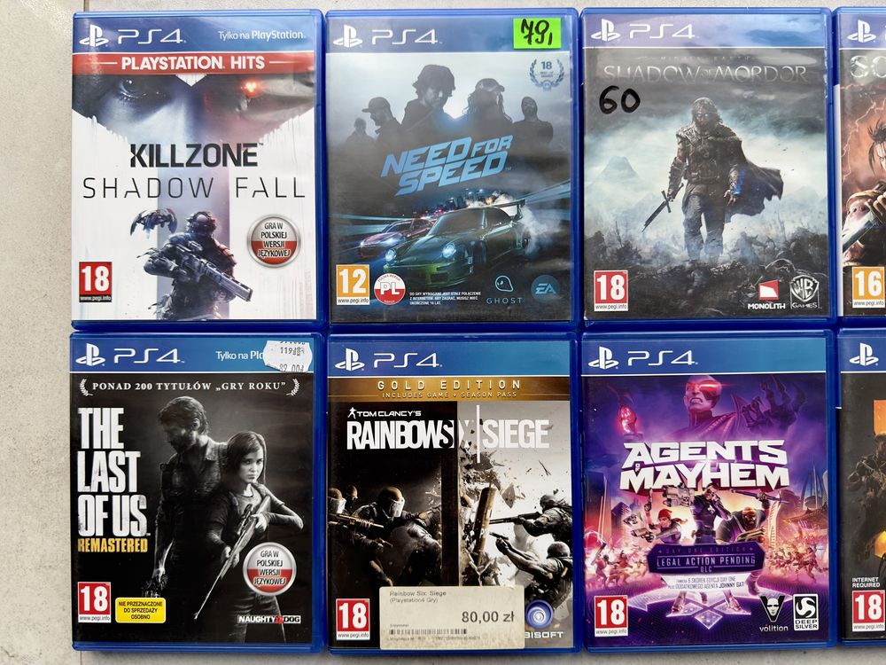 Gry na PS4 Zamienię - GTA V, Kill Zone, Rainbow Six Siege, NfS