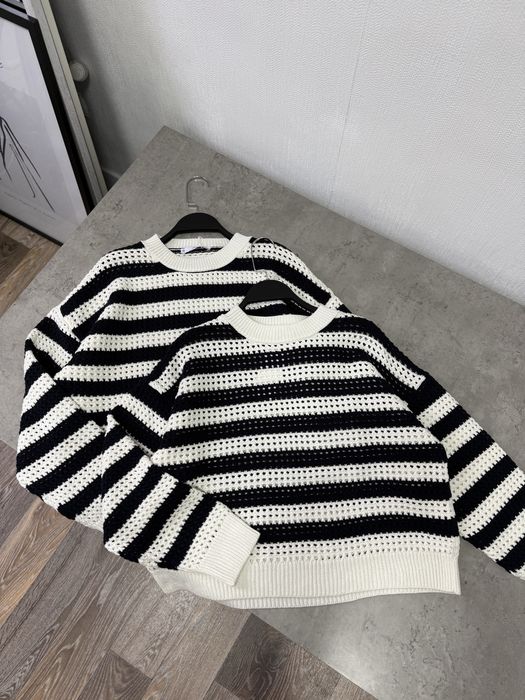 Светр светрик в смужку mango / свитер в полоску джемпер XS S M