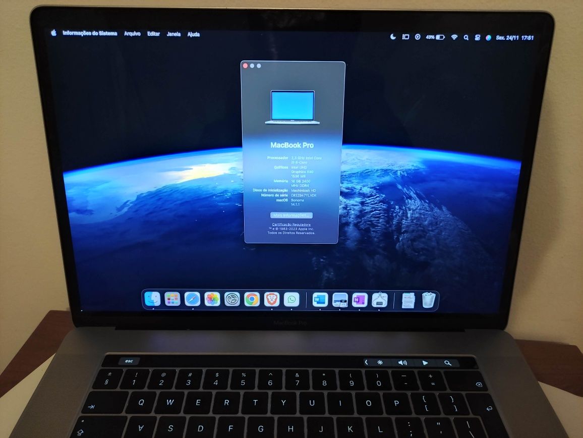 MacBook Pro 2019 I9 Touchbar