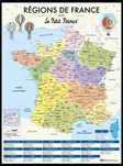 Poster O Principezinho mapa As Regiões de França 78x58 cm