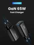 Ładowarka 65W Samsung s23 iPhone14 MacBook GaN 2x USB-C, 1x USB-A