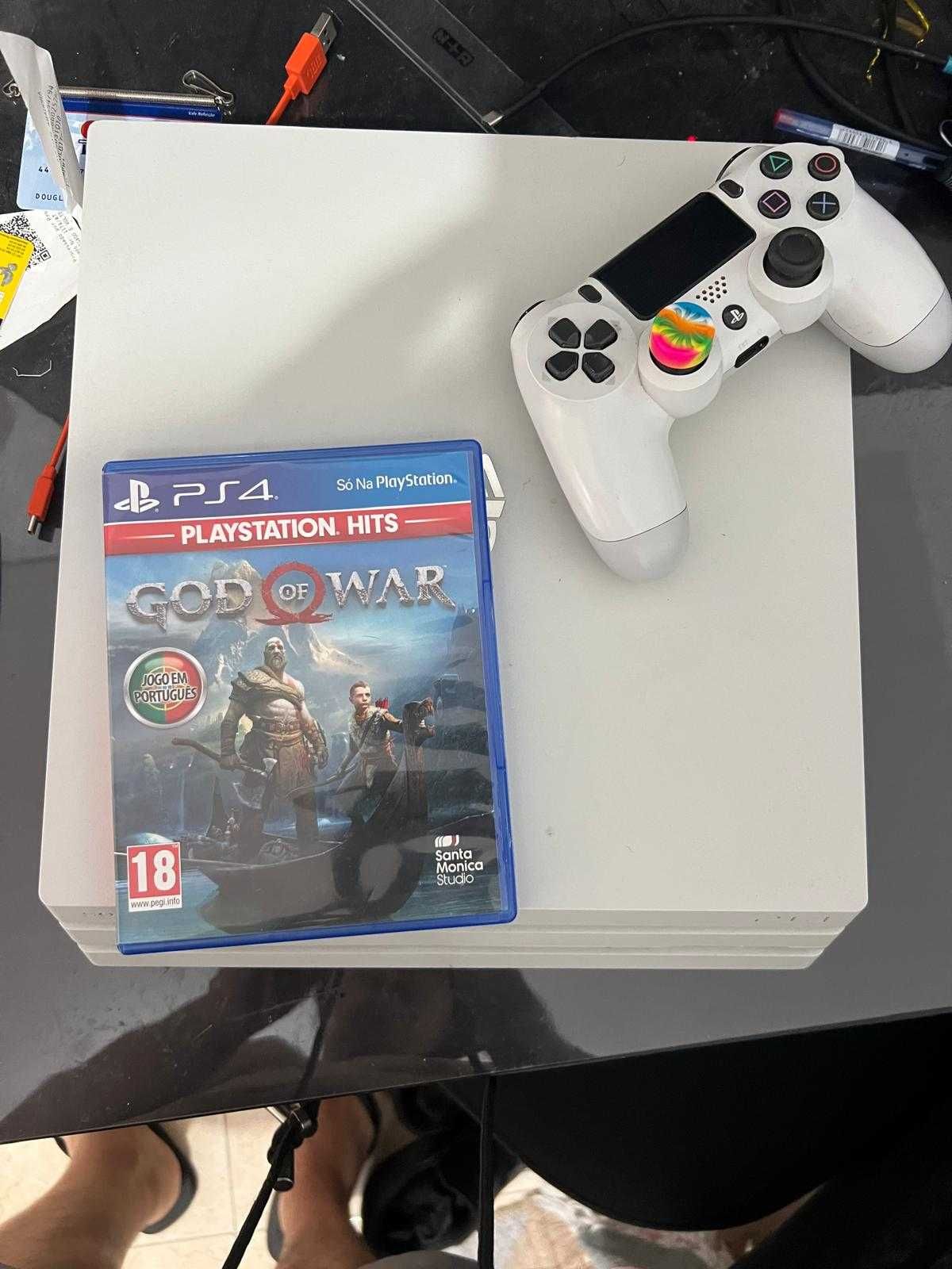 PlayStation 4 pro branco  1tb com comando