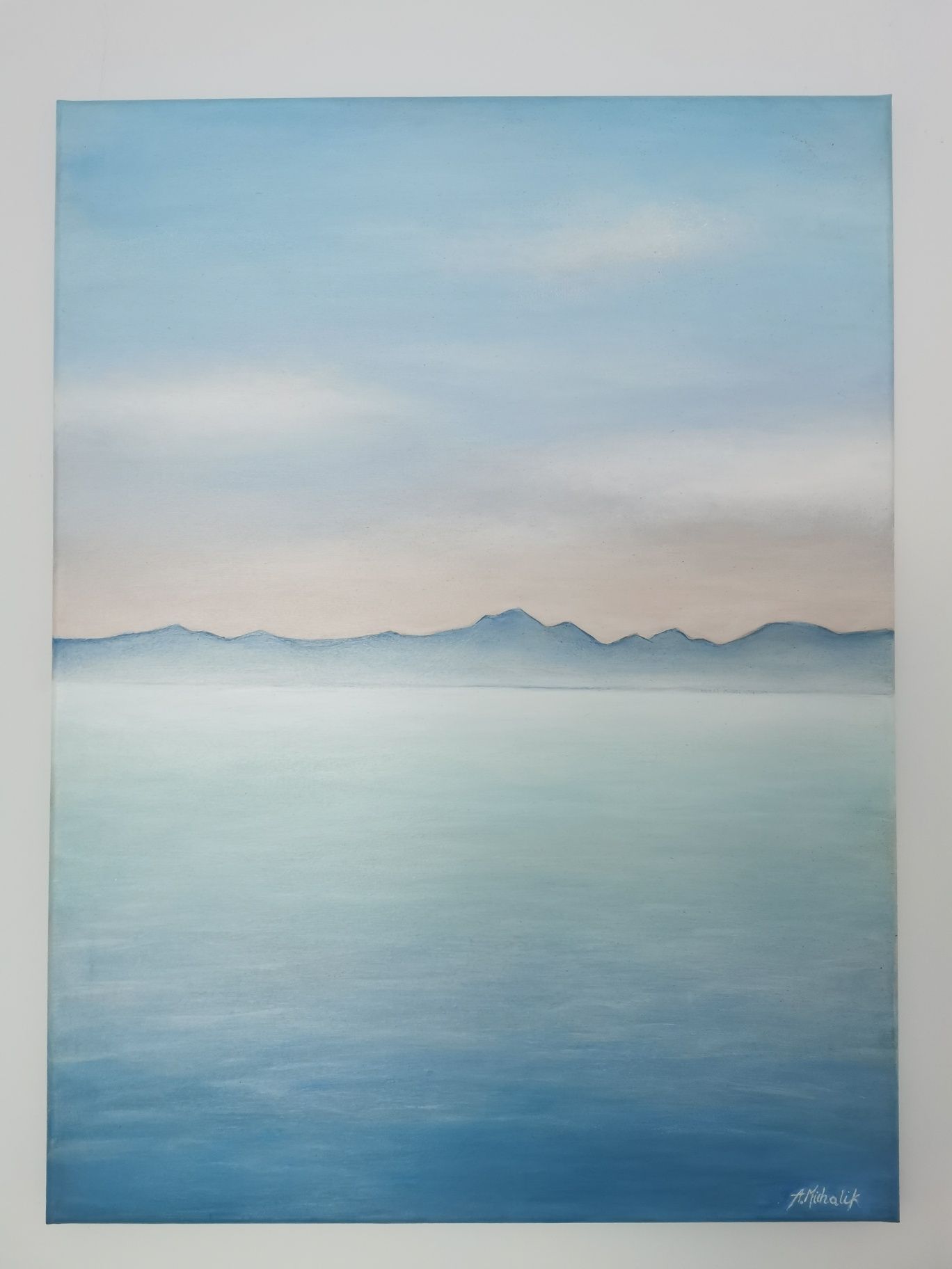 Obraz ręcznie malowany morze płótno akryl 60x80cm