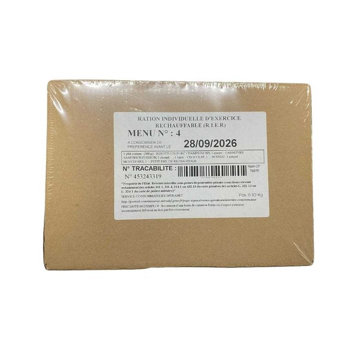 Francuska Wojskowa Racja Żywnościowa - RIER MRE 12h (menu 1-7)