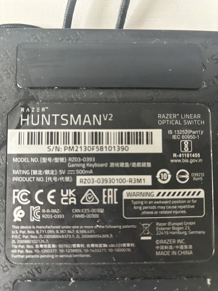 Klawiatura hunstman v2 linear
