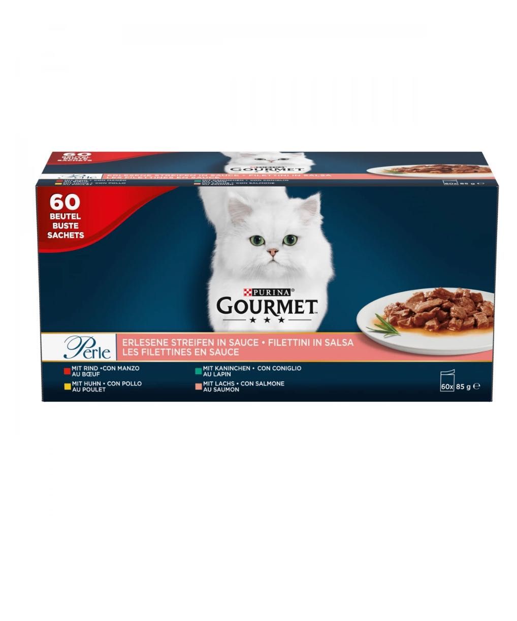 Purina Gourmet Perle fileciki w sosie - mokra karma dla kota - 60x85 g