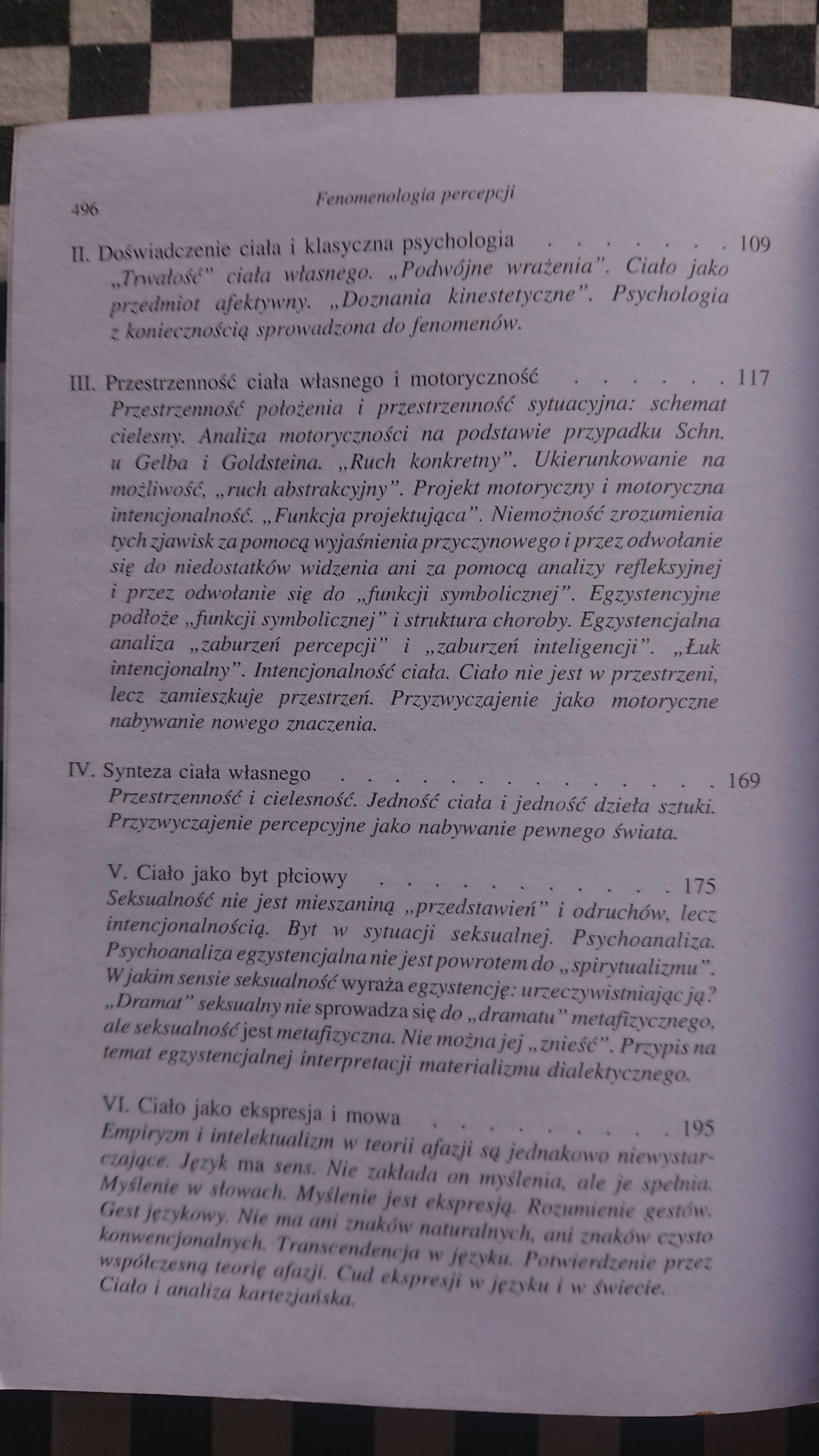 Maurice Merleau-Ponty Fenomenologia percepcji filozofia francuska