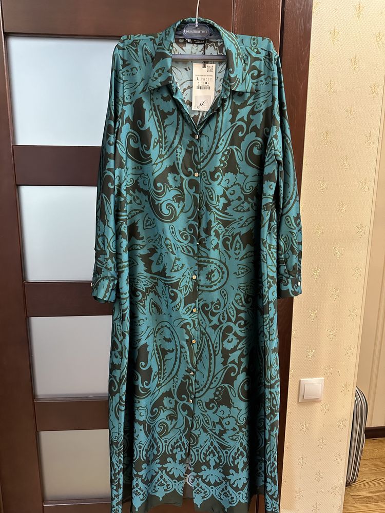 Плаття жіноче з поясом нове  Zara довге , розмір L