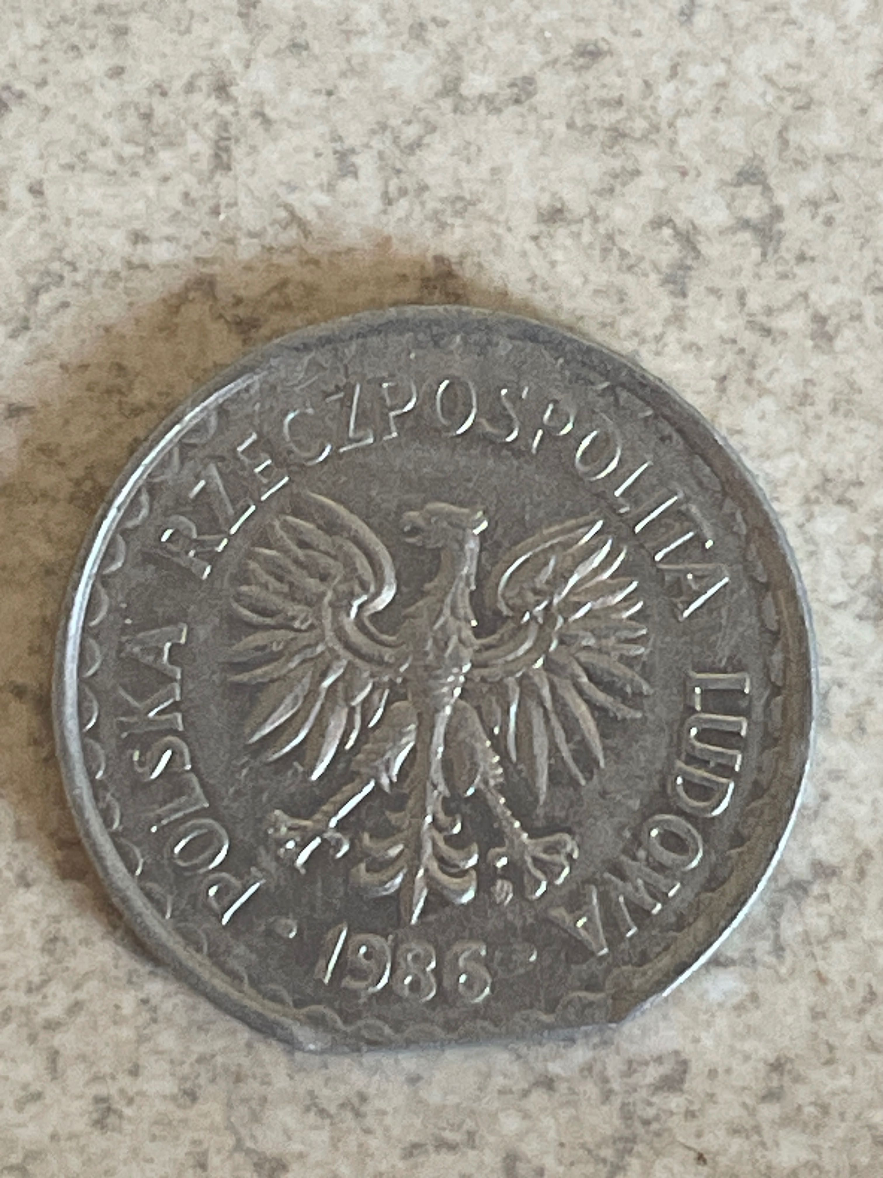 1 złoty 1986 destrukt
