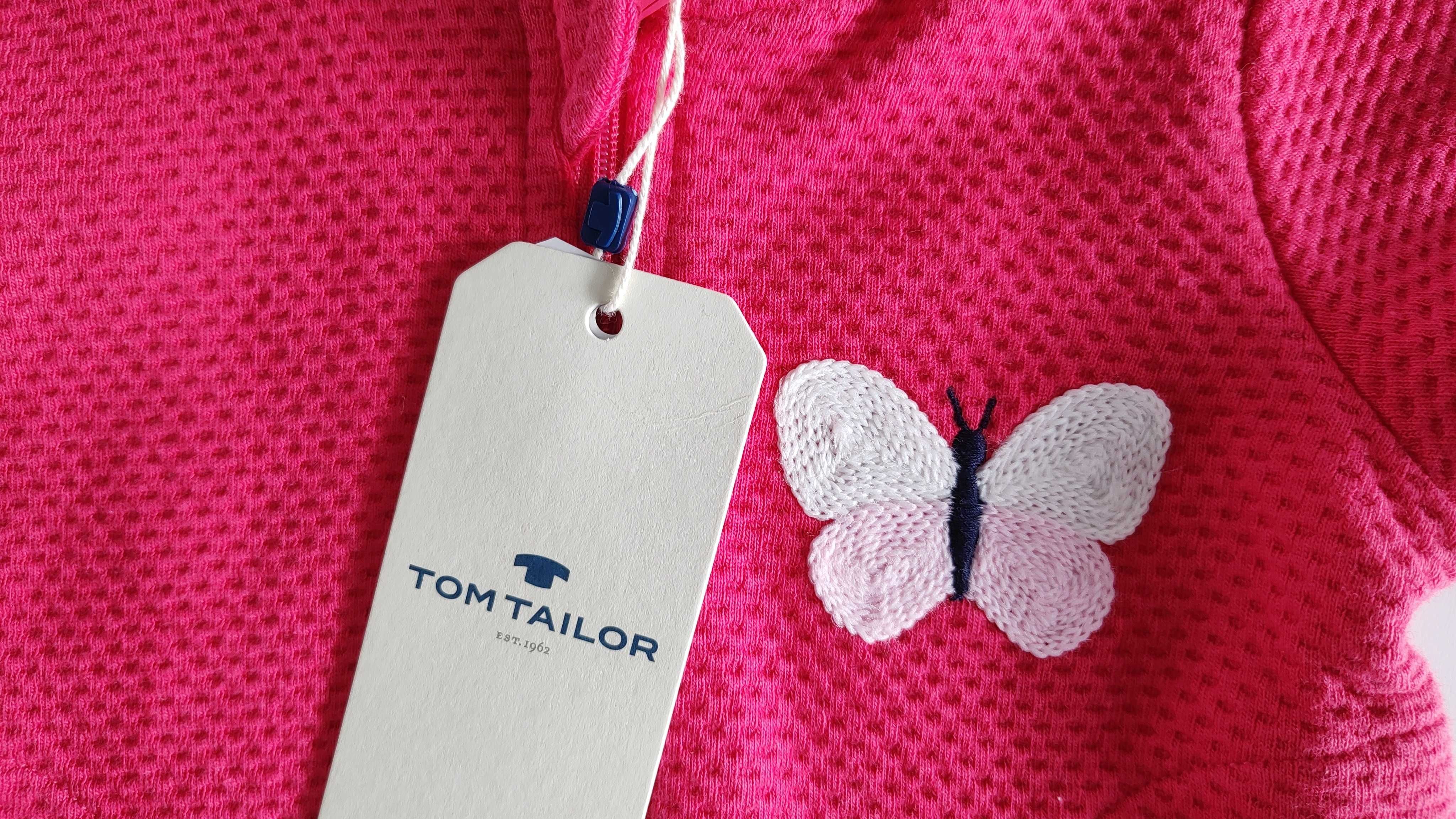 Tom Tailor nowa różowa bluza z kapturem dziewczęca niemowlęca 74