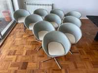 Conjunto de 10 cadeiras para mesa de jantar ou mesa de reunião
