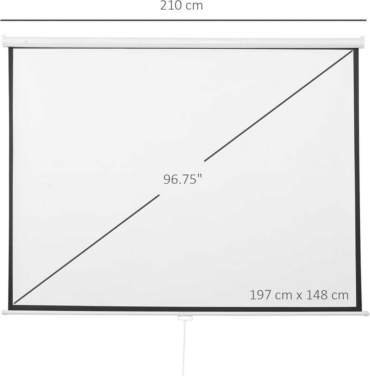 Ekran projekcyjny ze stojakiem / projektor/ 100' / HOMCOM !A2236-A!