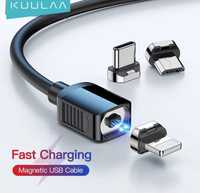 Магнитный кабель KUULAA Lightning  iPhone, USB шнур длина 2 метра