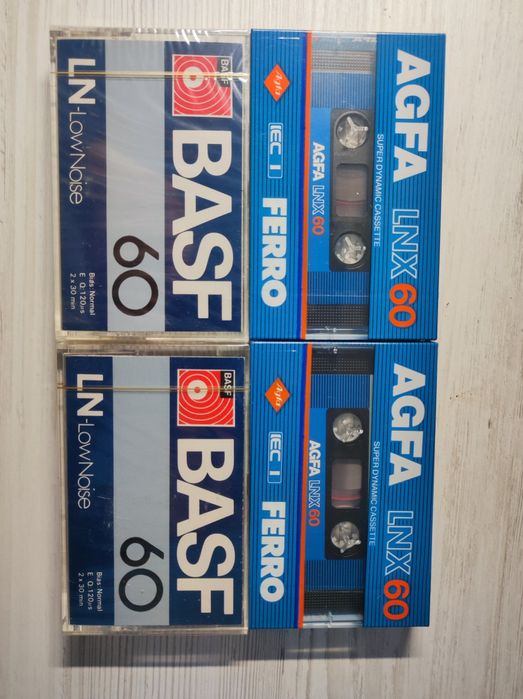 Agfa LNX 60, Basf LN 60 аудіокасети запаковані нові