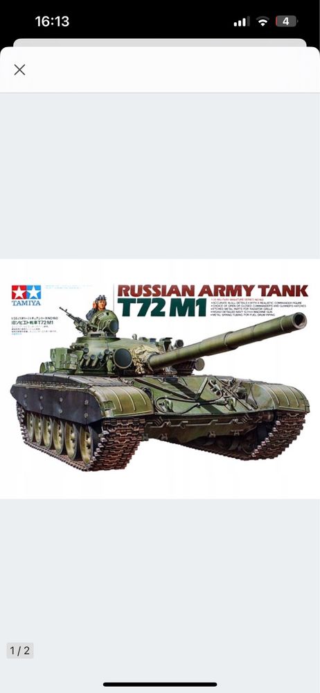Model do sklejania 1/35 Russian Army czołg T72M1 Tamiya 35160