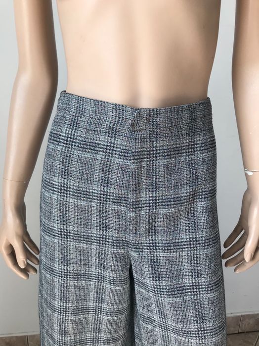 Isabel Marant spodnie kuloty pepitka szeroka nogawka S