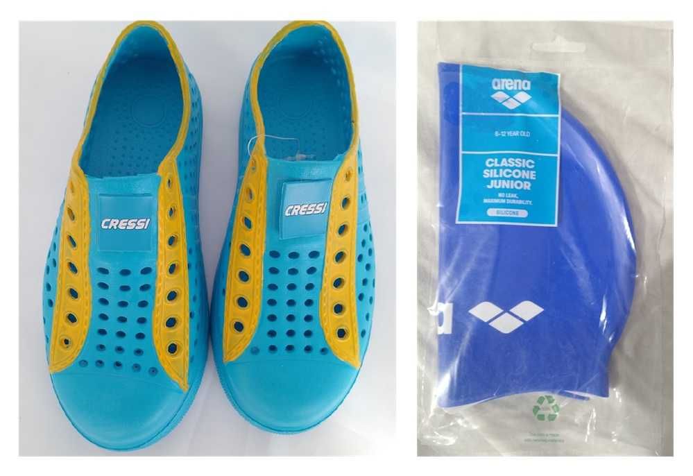 Conjunto Cressi calçado e gorro natação (112)