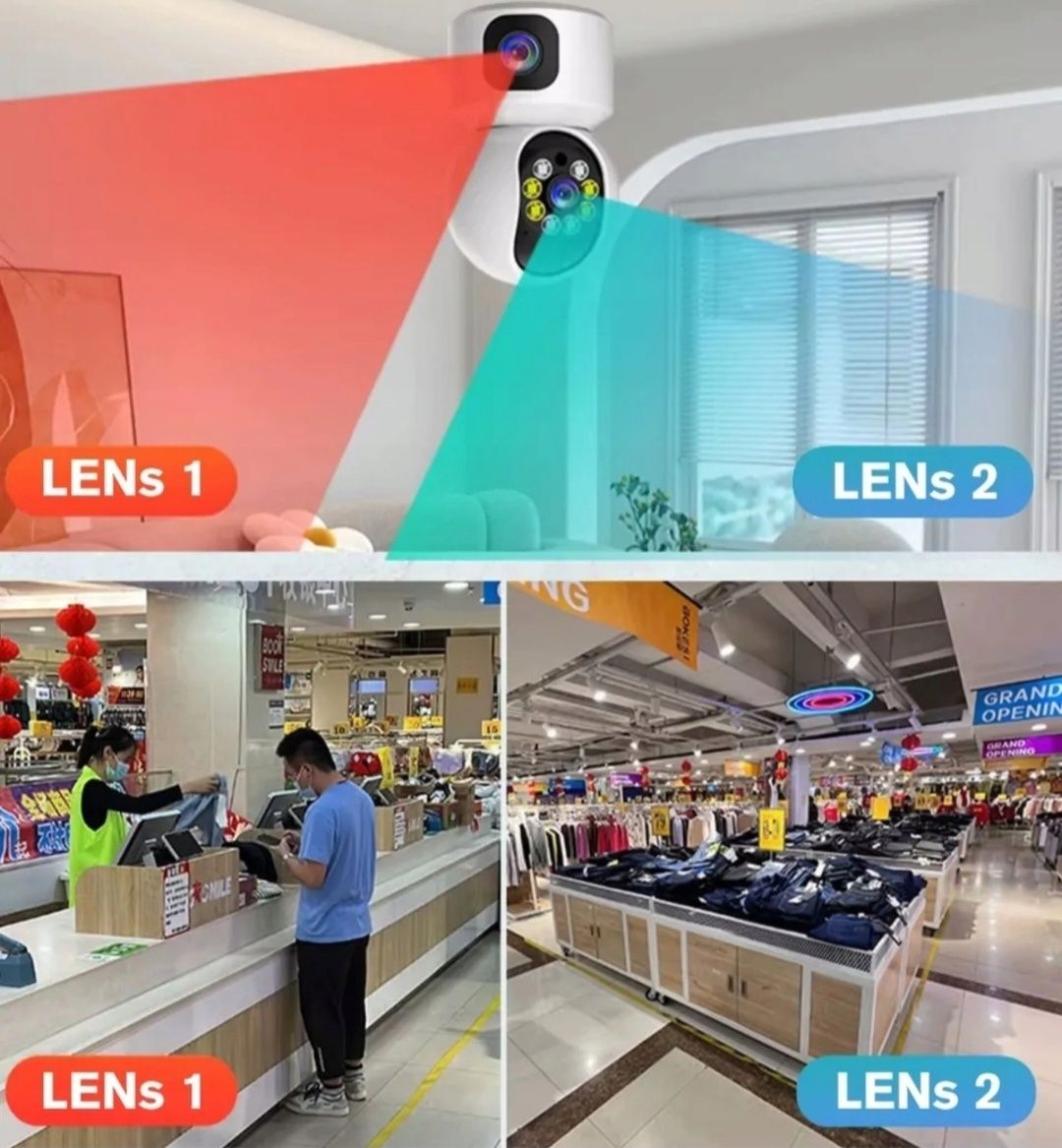 Kamera obrotowa LED monitoring domowy z podglądem na żywo Wi-Fi HD 30M