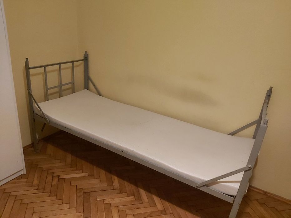 Sz-n dostawa gratis ŁÓŻKO wojskowe metalowe mocne solidne z nateracem