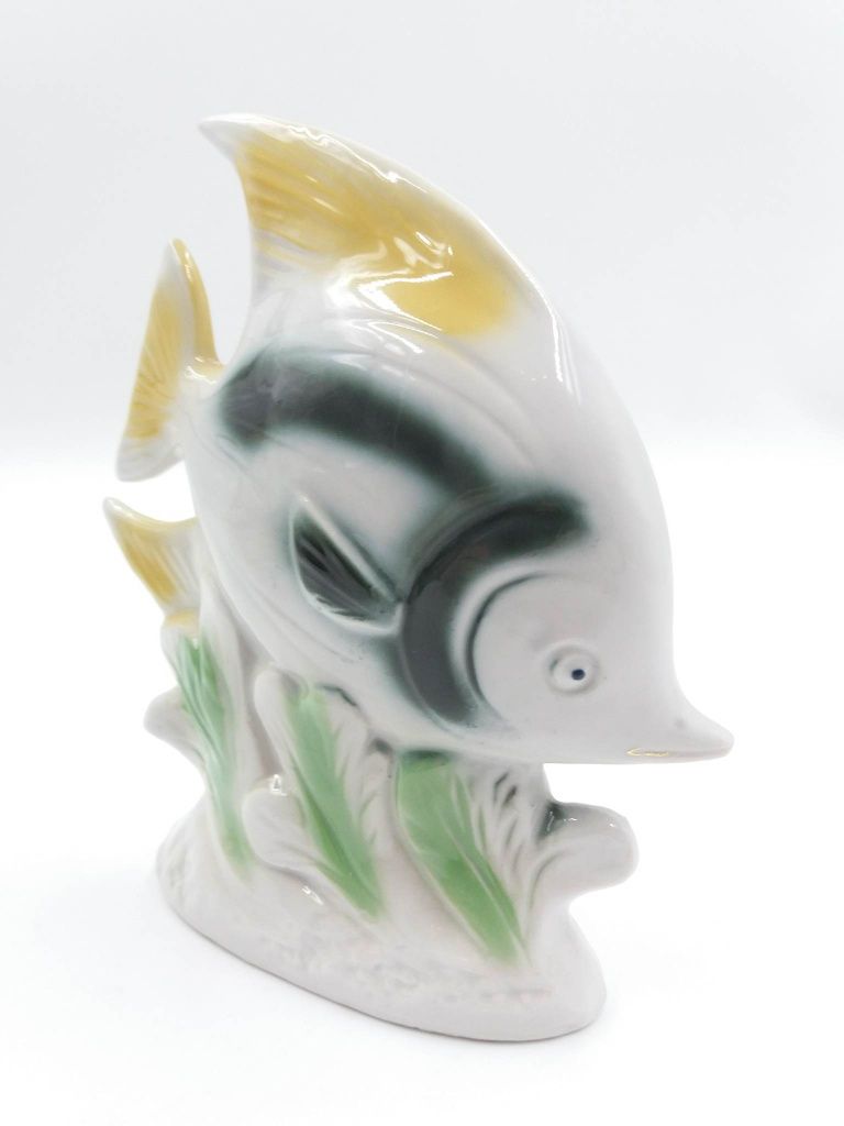Śliczna porcelanowa figurka ryba skalar Steatyt?