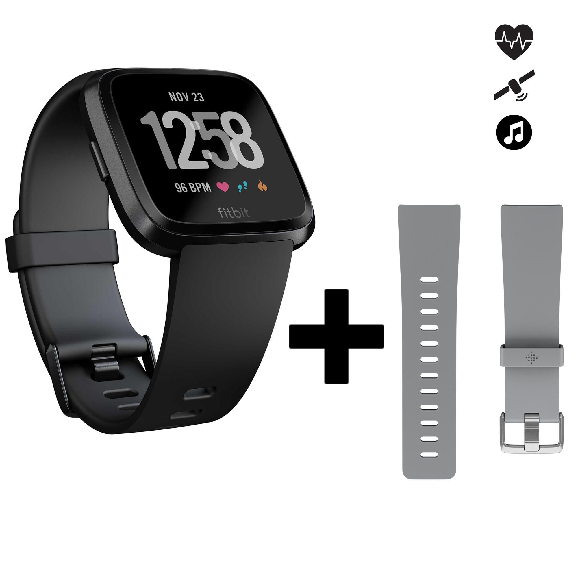 Smartwatch com Sensor Cardio Pulso Corrida Versa Preto +