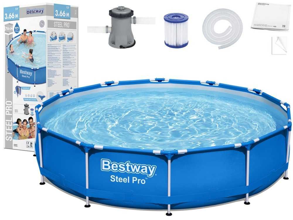 Basen stelażowy 366 x 76 cm zestaw Bestway 56681