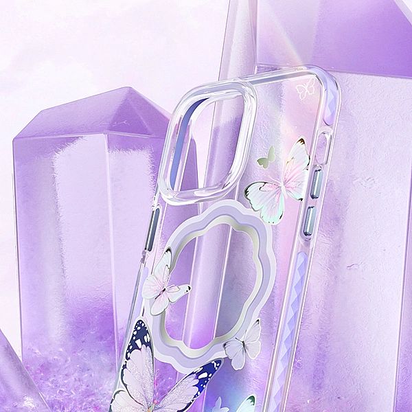 Kingxbar Butterfly Series magnetyczne etui iPhone 14 Plus MagSafe etui