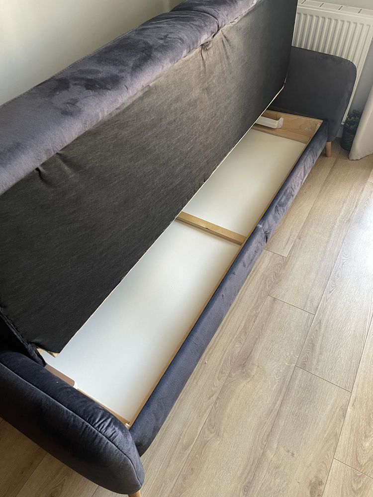 Sofa rozkładana ANETO – Agata Meble – pojemnik, funkcja spania, velvet