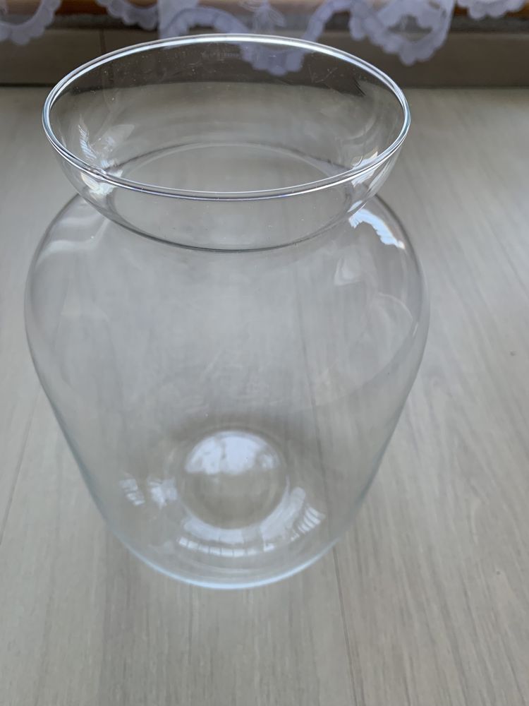 REZERWACJA Słoik z cienkiego szkła z pokrywką z korka , 4 litry