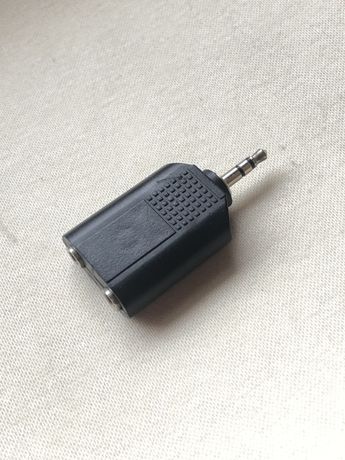Adaptador audio JACK 3,5 mm (fêmea 2x)