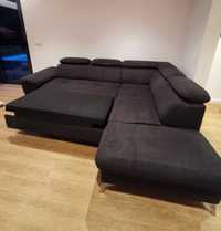 Sofa com chaise long e cama