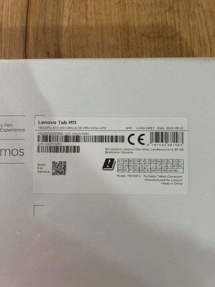 Планшет Lenovo Tab M11 TB330FU 4/128  Luna Grey + Pen + скло + чехол