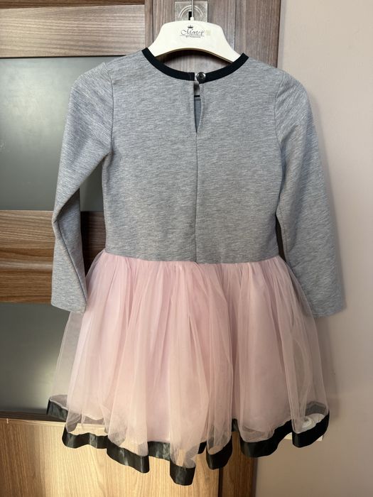 Bawelniana sukienka z tiulowa spodnica 128