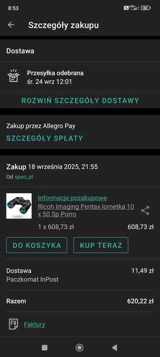 Lornetka PENTAX SP 10×50