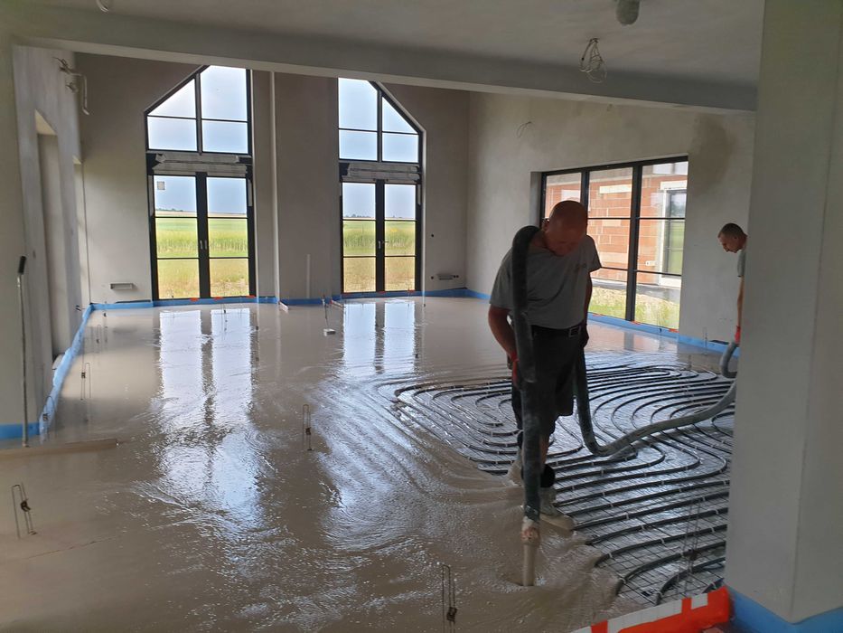 Posadzki maszynowe, betonowe, wylewki miksokret, pianobeton.