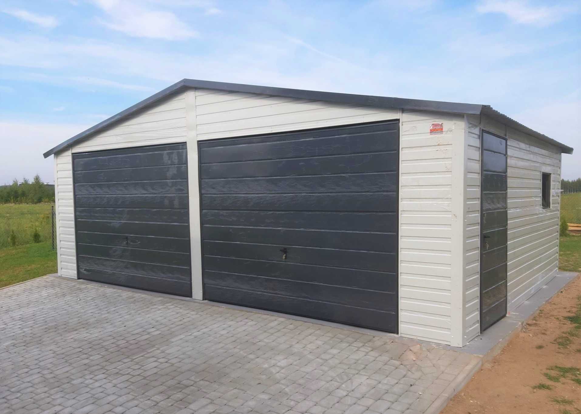 Garaż blaszany antracyt , 6x5,8 - 35m2 Blaszak, +okno, drzwi, PROMOCJA