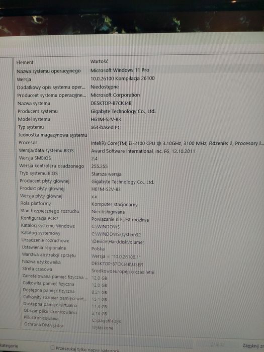 Komputer stacjonarny.