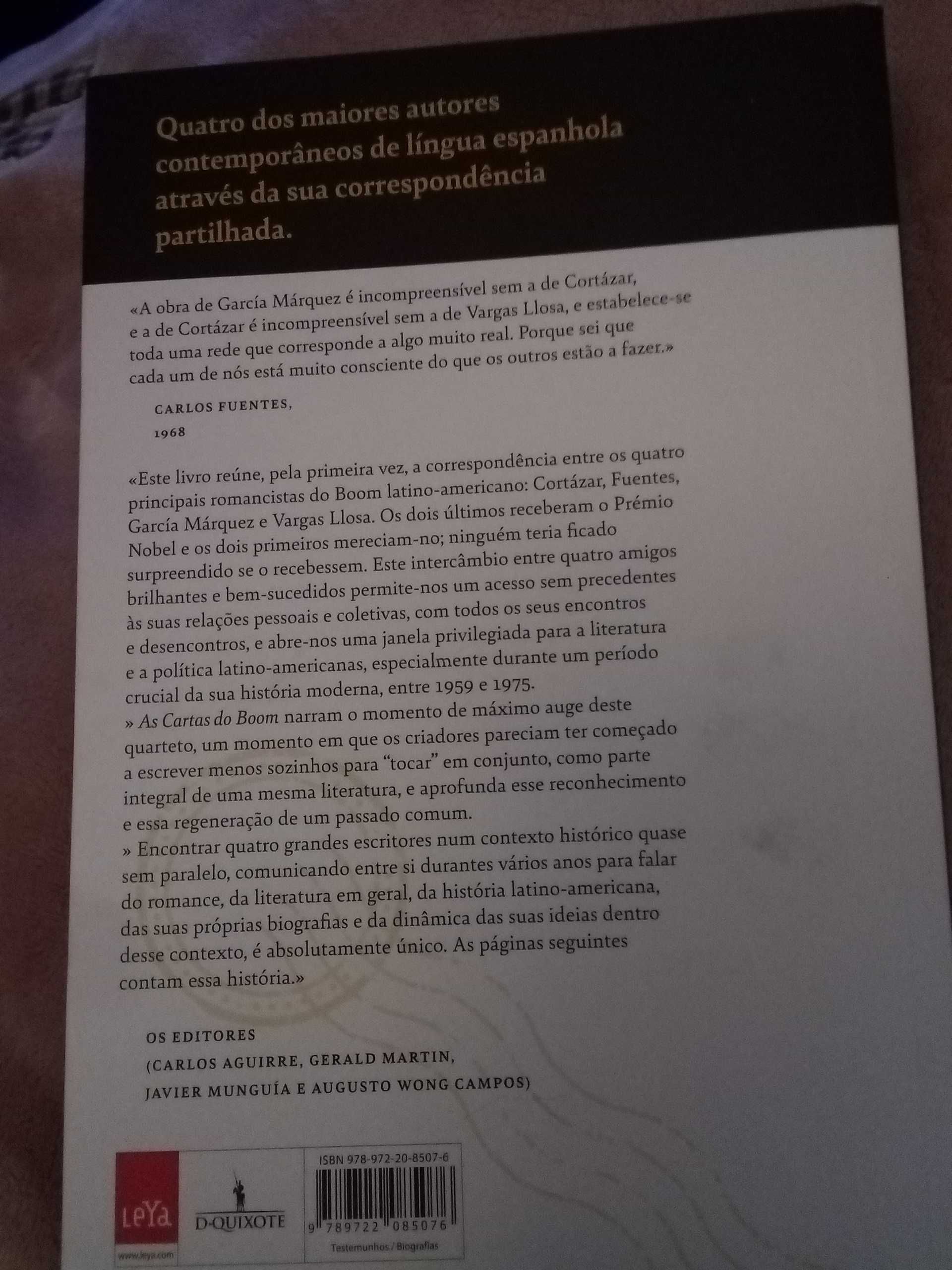 Livros   As cartas do boom