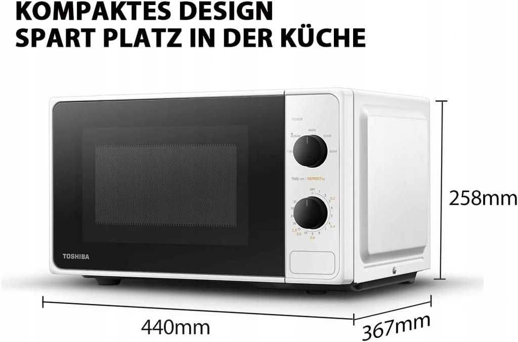 Kuchenka mikrofalowa wolnostojąca Toshiba MM2-MM20PF (WH) 800W