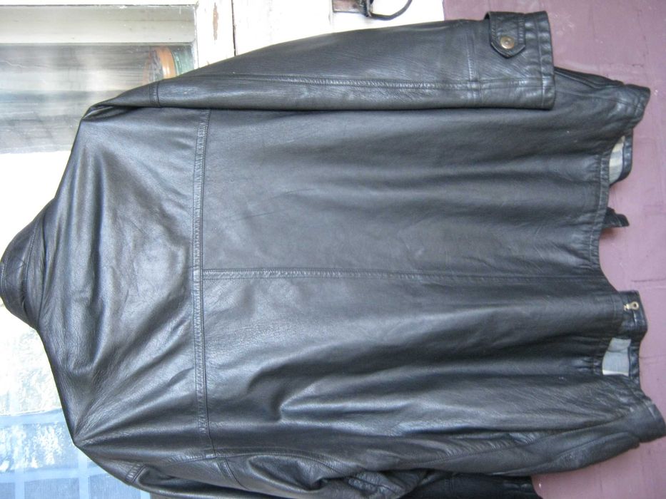 Куртка чоловіча натуральна шкіра, розмір 56 XXXL, чорна