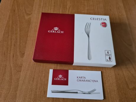 NOWY zestaw widelczyków do ciasta Gerlach CELESTIA 6 szt