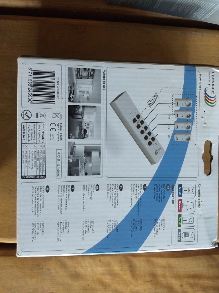 Gniazda zdalnie sterowane plus centralka Ethernet Smart Home HE840ipdo